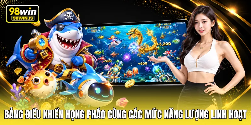 Bảng điều khiển họng pháo cùng các mức năng lượng linh hoạt